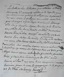Manuscrito de Don Fernando Gómez donde reclama el pago de un Censo a la villa de San Salvador (Palencia)