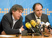 Javier Gómez junto a Ignacio Diego