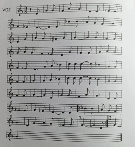 Melodía del Viacrucis de Bedoya