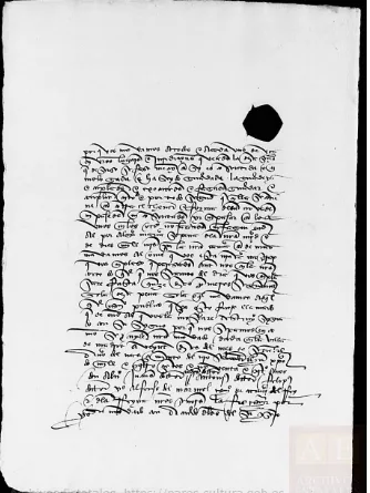 Segunda página manuscrita del documento de 1494